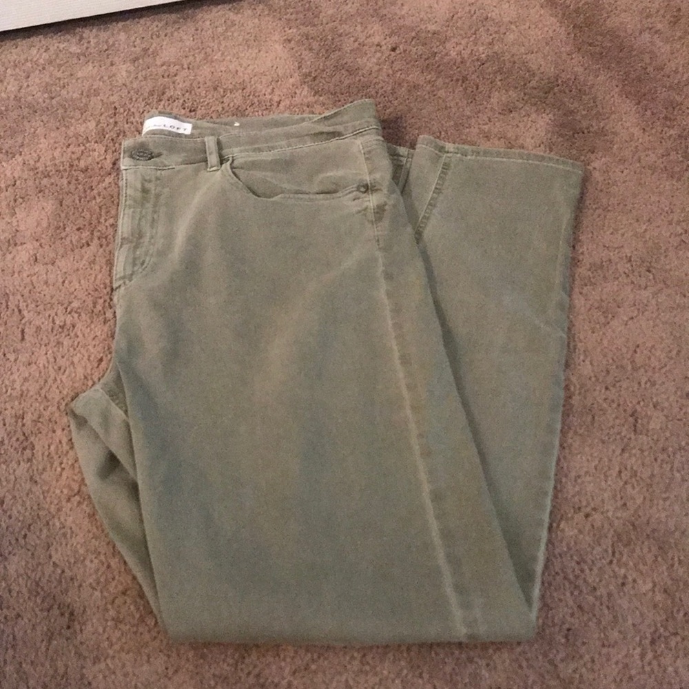LOFT Modern Skinny Green Khaki Jeans